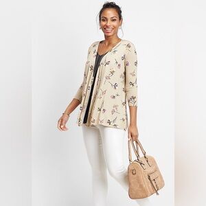Maurice’s floral open front cardigan size 3XL